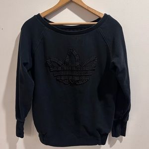 Black Adidas | Equestrian ribbon trefoil Logo Sweatshirt small